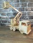 Дървен макет на камион - Вишка, Автовишка - Craft Camp, снимка 6