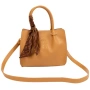 Класическа дамска чанта AMORE Francesca - Dark biege, снимка 3