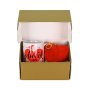 Подаръчен комплект "Обичам те" с чаша и плюшен ключодържател "Сърце" , снимка 1 - Декорация за дома - 43644950