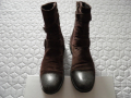 Оригинални мъжки ботуши от естествен кафяв велур, снимка 1