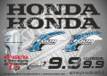 HONDA 9.9 hp Хонда извънбордови двигател стикери надписи лодка яхта, снимка 1 - Аксесоари и консумативи - 43043740