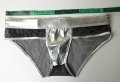 XL нови мъжки еротични слипове в сребристо и черна мрежа, снимка 12