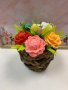 цветя от ароматен глицеринов сапун и Българска роза , снимка 11