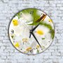 Стенен Часовник - Пеперуда и Цветя Пролет, снимка 1 - Стенни часовници - 40309886