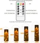 Szycdkj 5 бр. Безпламъчни LED свещи, работещи с батерии, с дистанционно управление, за декор, сиво, снимка 7