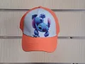 Нова детска шапка с козирка Стич (Stitch) в коралов цвят, снимка 3