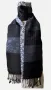 Кариран черно/ сив шал от 70 % пашмина и 30 % коприна, снимка 2