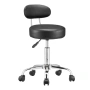 Козметична табуретка с облегалка/Работна табуретка с колелца - 2 цвята, снимка 2
