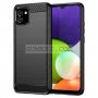 Samsung Galaxy A03 Противоударен Силиконов Гръб - Карбон, снимка 1 - Калъфи, кейсове - 36851055