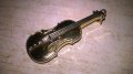 златна цигулка за ревера-внос франция-4.5х2см, снимка 2