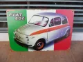 Метална табела кола FIAT 500 Фиат мини малък автомобил ретро италиански, снимка 1