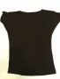 Черна тениска Miranda Kerr ,биопамук + ликра,принт в червено и бяло на черен фон,изчистен черен гръб, снимка 8