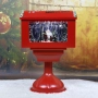 Музикална Коледна пощенска кутия „Santa North Pole“ с LED светлини и ефект на падащ сняг, снимка 4