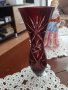 Червен кристал ваза