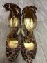 Уникални нови секси леопардови официални сандали на висок ток 40.5 номер , снимка 1 - Сандали - 36969249