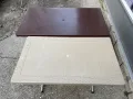 Градинска маса 140х80см сгъваема с метални крака, снимка 3