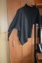 Асиметрична блуза преливаща от тъмносиво в черно с ръкав прилеп, снимка 1