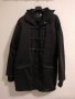 Мъжка черна зимна шуба с топла подплата и качулка XL, снимка 1 - Якета - 43780618