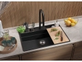 Графит кухненска гранитна мивка Ню Йорк 80 Multispace 780 x 530 мм -22% Ново, снимка 8