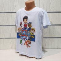 Нова детска тениска с дигитален печат PAW Patrol (Пес патрул) в бял цвят, снимка 8 - Детски тениски и потници - 36598934