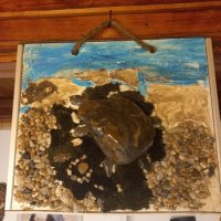 Картина костенурка от морски камъни, снимка 9 - Картини - 37973211