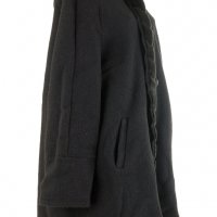 Черно дамско вълнено палто марка NATALEE , снимка 3 - Палта, манта - 27288773