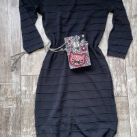 Нова елестична елегантна бандажна черна парти рокля изчистен класически модел , снимка 10 - Рокли - 39576816