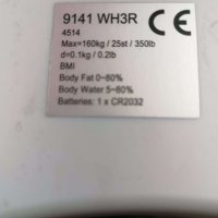 Кантар Salter 9141 WH3R анализатор, дигитална везна за телесно тегло, телесни мазнини/ вода,, снимка 2 - Електронни везни - 43426352