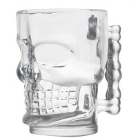 стъклена халба във форма на череп., снимка 2 - Чаши - 43121733