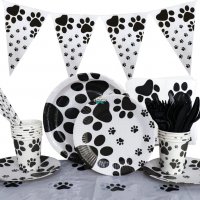 Парти чаши за рожден ден на домашен любимец с принт на лапички Аксесоари за рожден ден на куче/коте, снимка 4 - За кучета - 38652055