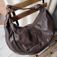 FERCHI Естествена кожа голяма торба,тъмнокафява( 315$ в интернет сайтове), снимка 3 - Чанти - 39862020