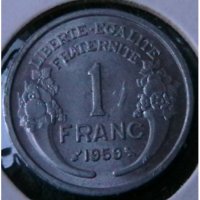 1 франк 1959, Франция, снимка 1 - Нумизматика и бонистика - 28436667