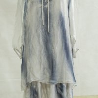 Синя рокля с коприна La Fille du Couturier - M, снимка 1 - Рокли - 43111270