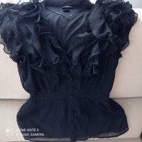 Официална черна блуза на Н&М, 36 до 40р-р, снимка 2 - Корсети, бюстиета, топове - 32557589