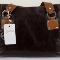 Дамска кожена кафява чанта Lattemiele , снимка 1 - Чанти - 37139662