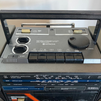 HITACHI TRK-930E  VINTAGE RETRO CD BOOMBOX Ghetto Blaster радио касетофон, снимка 2 - Радиокасетофони, транзистори - 44911660