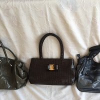 Дамски чанти - Ferragamo, G.M.V. и H&M, много запазени, еко кожа, лот, елегантни, всекидневни, снимка 1 - Чанти - 32717143