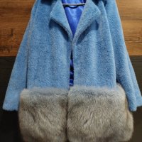 Страхотно палто с лисица, снимка 1 - Палта, манта - 44112413