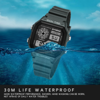 SYNOKE Мъжки цифров часовник спортен многофункционален водоустойчив, снимка 4 - Мъжки - 44858428