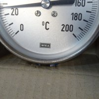 биметален термометър Wika thermometer ф100mm, 0/+200°C, L-650mm, снимка 3 - Резервни части за машини - 37083728