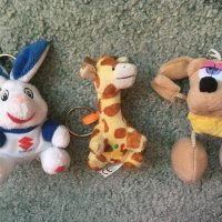 плюшен ключодържател 3бр - заек Suzuki, куче, жираф, снимка 2 - Плюшени играчки - 17135187