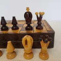 #8 Дървен шах ,среден размер шах ,Сгъваем шах , снимка 4 - Шах и табла - 43099610