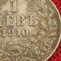 Сребърна монета 1 лев 1910г. Царство България Фердинанд първи за КОЛЕКЦИОНЕРИ 43018, снимка 6 - Нумизматика и бонистика - 43846886
