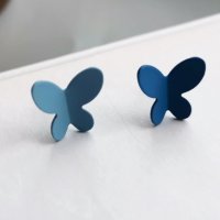 Сребърни обеци пеперуди,blue,колекция"Butterflies"/нови, снимка 1 - Колиета, медальони, синджири - 39784010