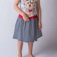 НАМАЛЕНИЕ ! Рокля с къс ръкав с кученце BABY PINK (2 - 4 години), снимка 1 - Детски рокли и поли - 33678652