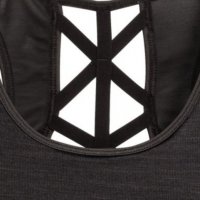 Нов -35% H&M спортен потник с декоративен гръб S размер черен меланж, снимка 4 - Спортни екипи - 39812047