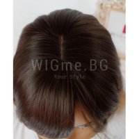 Дълга тъмнокестенява омбре перука на вълни Жасмин, снимка 8 - Аксесоари за коса - 33320808