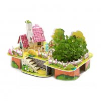 3D пъзел "Щастлива къща" с жива градина, снимка 1 - Декорация за дома - 38348789