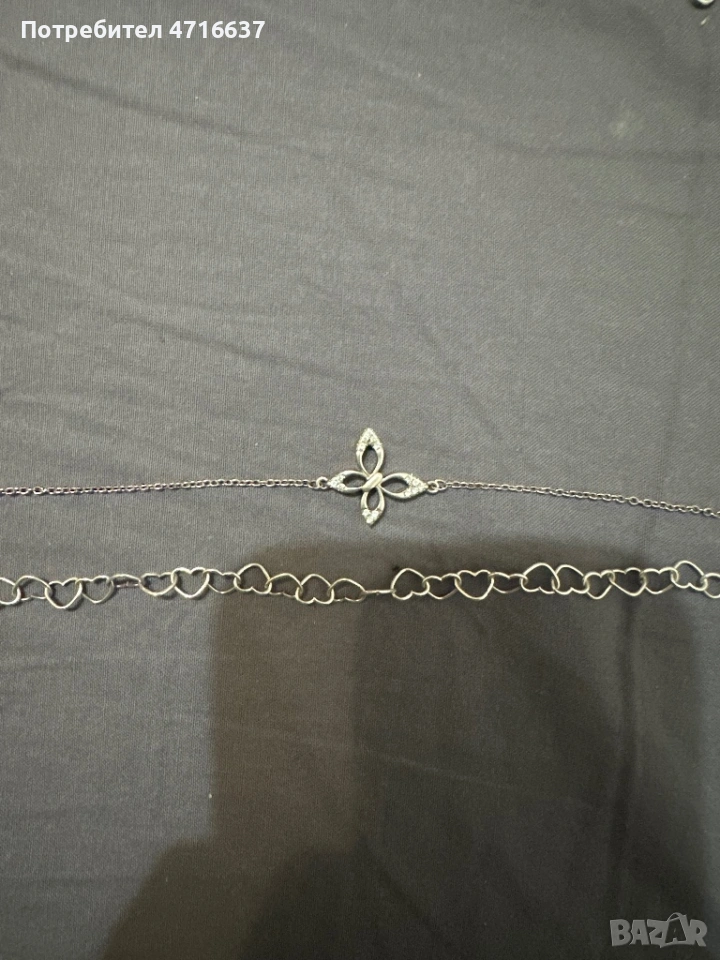 Комплект 2 сребърни гривни, снимка 1