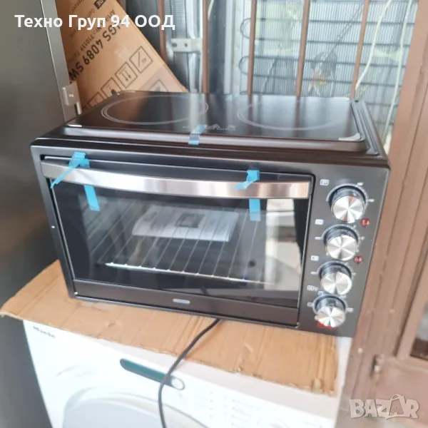Мини фурна с два керамични котлона - чисто нова с 24м гаранция , снимка 1